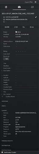 Aspect EXIF
